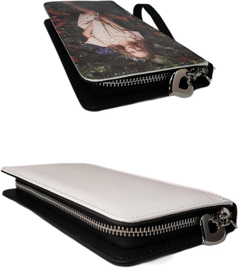 YUKANG Sublimation Wallet Women's Zipper Card Holder Storage Bag Women's Travel Clutch Wristband DIY Craft (Black) - Image 4